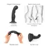 Strap-on-me - dildo - taipuisa, imukupilla - musta - P&G L