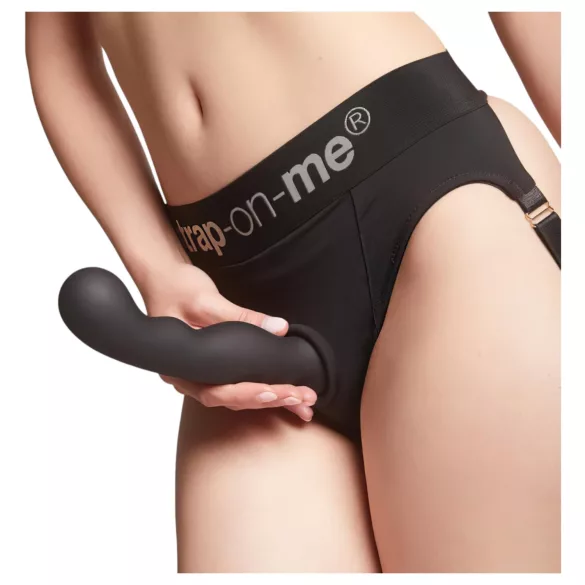 Strap-on-me - dildo - taipuisa, imukupilla - musta - P&G L