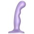 Strap-on-me P&G S - kaareva, imukuppi dildo (violetti)