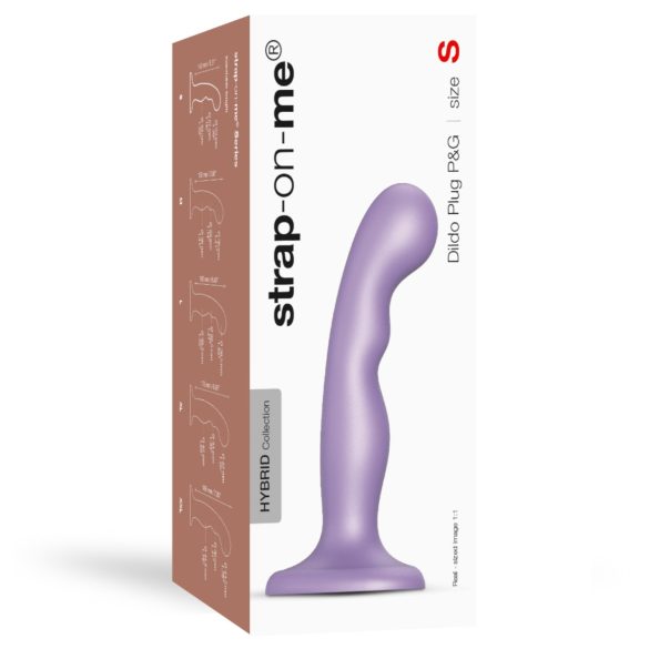 Strap-on-me P&G S - kaareva, imukuppi dildo (violetti)