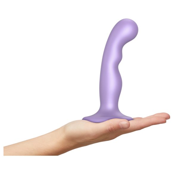 Strap-on-me P&G S - kaareva, imukuppi dildo (violetti)