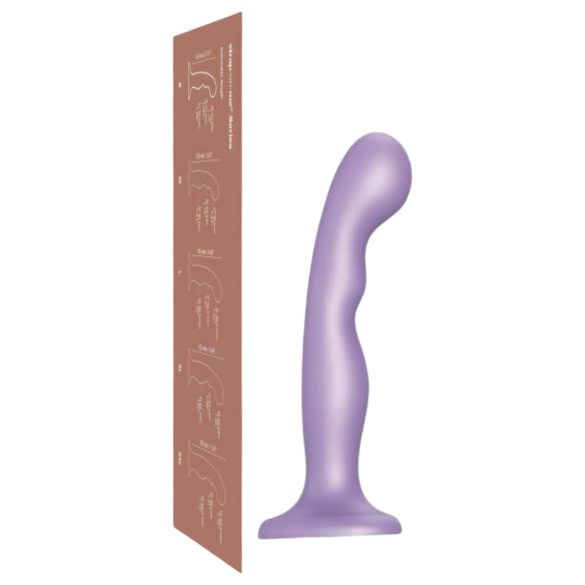 Strap-on-me violetti P&G M - kaareva imukuppidildo