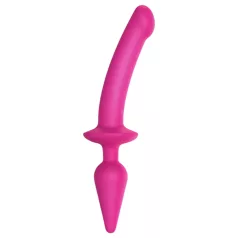   Strap-on-me Swith Puoli-Realistinen L - 2in1 silikonidildo (pinkki)