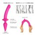 Strap-on-me Swith Puoli-Realistinen L - 2in1 silikonidildo (pinkki)
