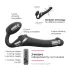 Strap-on-me S - strap-on vibratori - paineaalto - musta