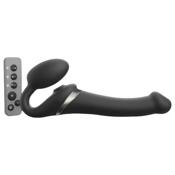 Strap-on-me M – ilmatylaa kantava vibraattori (musta)