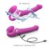 Strap-on-me - strap-on vibraattori ilmapulssi - pinkki S