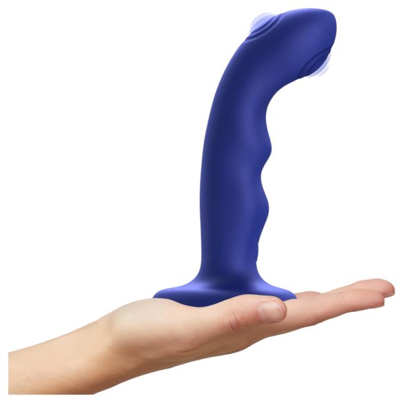 Strap-on-me M - vedenkestävä pulsoiva G-pistevibraattori (sininen)
