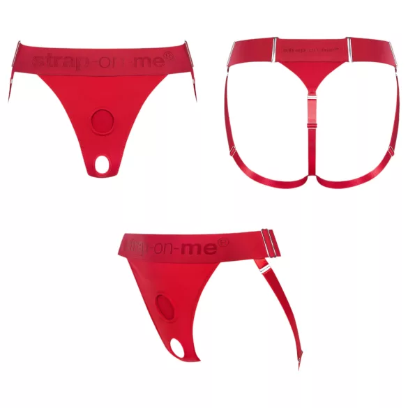Strap-on-me - alushousut strap-on dildolle - XS-XXL - punainen