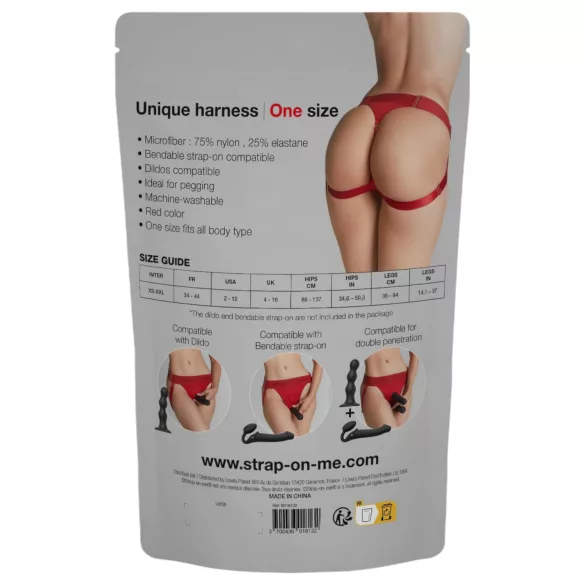 Strap-on-me - alushousut strap-on dildolle - XS-XXL - punainen
