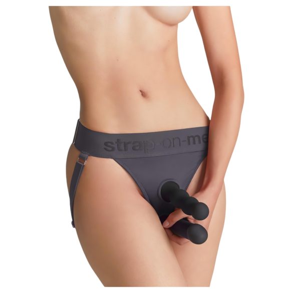 Strap-on-me - Yhdenmukainen valjaat dildoille - XS-XXL (harmaa)
