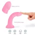 Dildolls Glitzy - imukupeilla varustettu silikonidildo (pinkki)