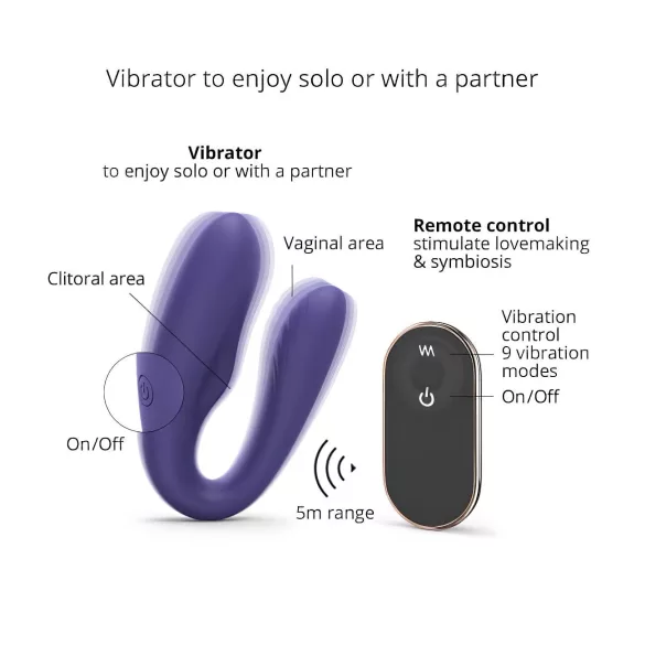 Love to Love Match up - parivibraattori - ladattava, kaukosäädin - violetti