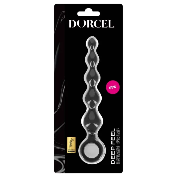 Dorcel Deep Feel - nystyillä varustettu anaalidildo (musta)