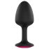 Dorcel Geisha Plug Ruby M - Pinkki kivetty anaalitappi (musta)