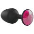 Dorcel Geisha Plug Ruby M - Pinkki kivetty anaalitappi (musta)