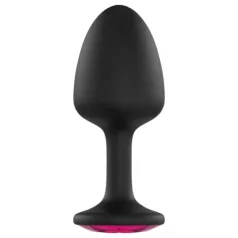   Dorcel Geisha Plug Ruby L - pinkkijalokkeellinen anaalitappi (musta)