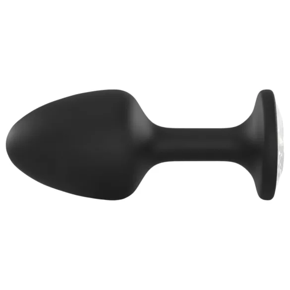 Dorcel Geisha Plug Diamond XL - musta anustappi valkoisella kivellä