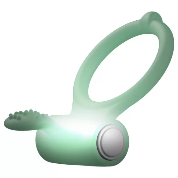 Dorcel - värähtelevä hehkuva penisrengas - valkoinen