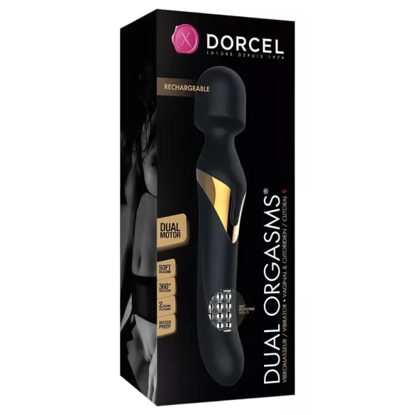 Dorcel - 2in1 vibraattori ja hieroja - kaksitoiminen - musta
