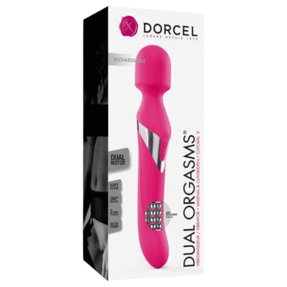 Dorcel Dual Orgasms - ladattava 2-in-1 hierova vibraattori (pinkki)