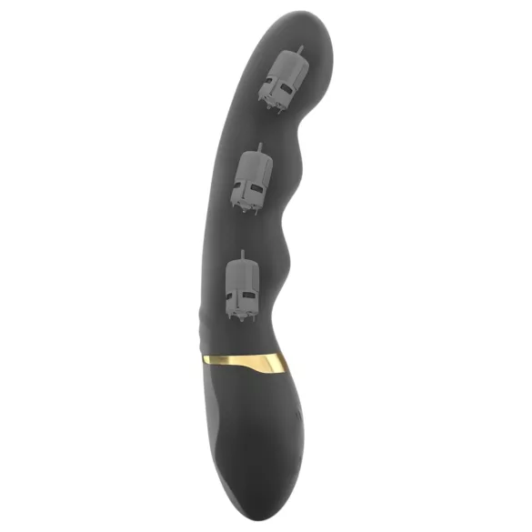 Dorcel Too Much 2.0 - ladattava vibraattori 3 moottorilla - musta/kulta