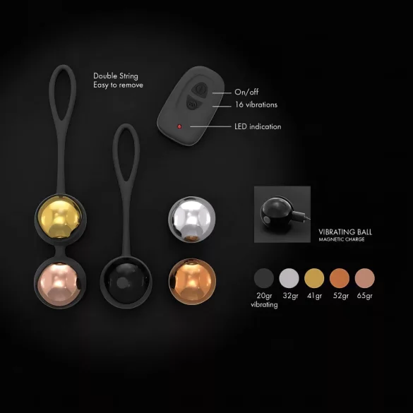 Dorcel Training Balls - langaton, muunneltava geishapallosetti