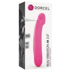   Dorcel Real Vibration M 2.0 - ladattava vibraattori (vaaleanpunainen)