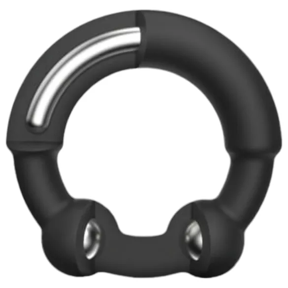 Dorcel - penisrengas metallisella vahvikkeella - musta