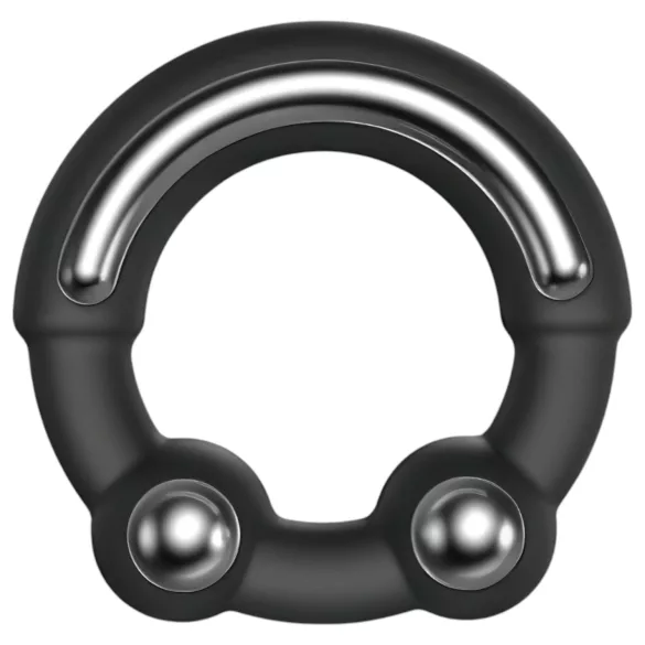 Dorcel - penisrengas metallisella vahvikkeella - musta