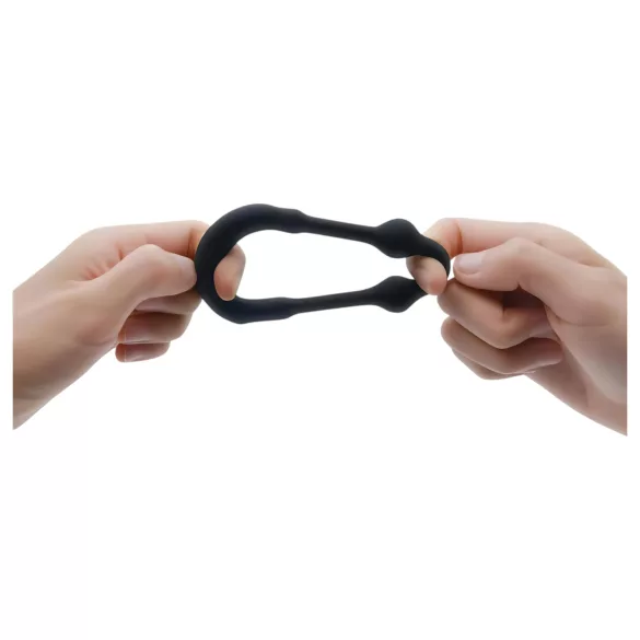 Dorcel - penisrengas metallisella vahvikkeella - musta