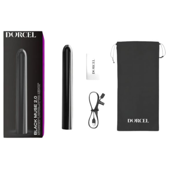 Dorcel Black Muse 2.0 - Ladattava sauvavibraattori (musta)