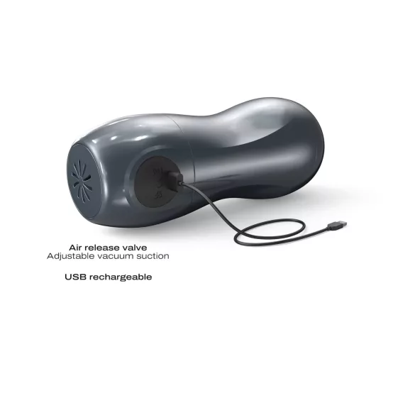 Dorcel Blowjoy Vibe - imevä ja värisevä akkukäyttöinen masturbaattori (harmaa)