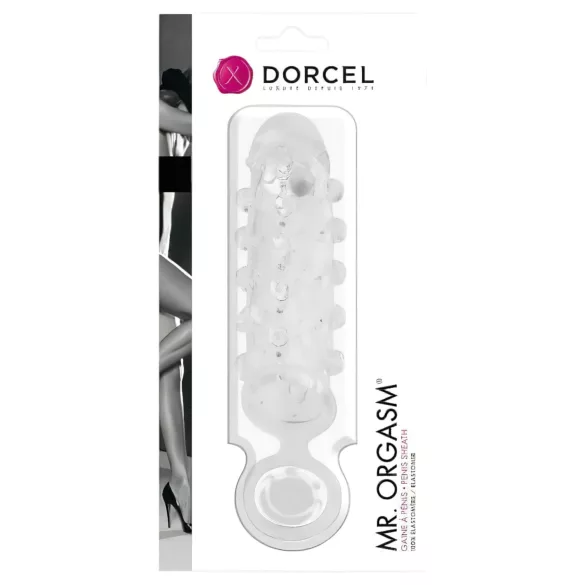 Dorcel Mr. Orgasm - nystyräpintainen peniskotelo (läpinäkyvä)