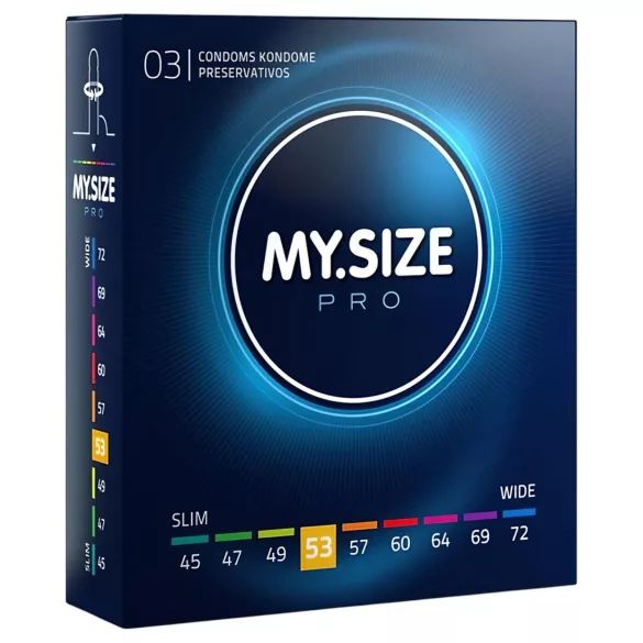 My.Size PRO - yksilöllisen koon kondomi - 53 mm (3 kpl)