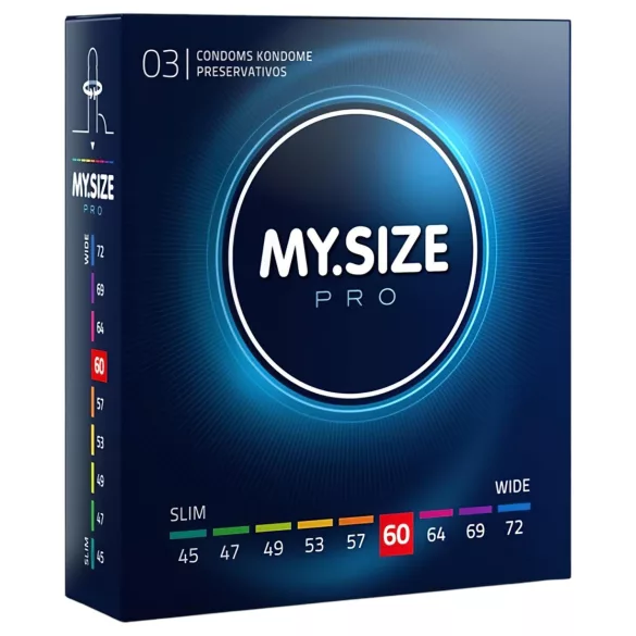 My.Size PRO - kondomi erikoiskoolla - 60 mm (3 kpl)