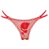 Panty Rose - ruusukukkainen stringtanga - punainen S-L