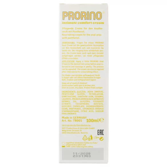 HOT Prorino - anaalivoide - hoitava - 100 ml