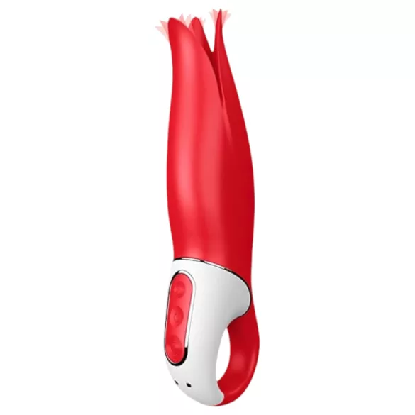 Satisfyer Power Flower - ladattava vedenkestävä vibraattori - punainen