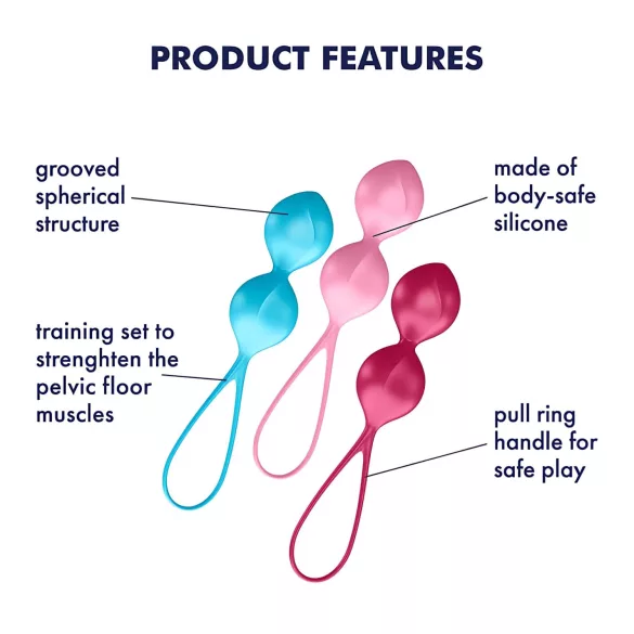 Satisfyer V Balls - geishakuulapakkaus - 3-osainen setti