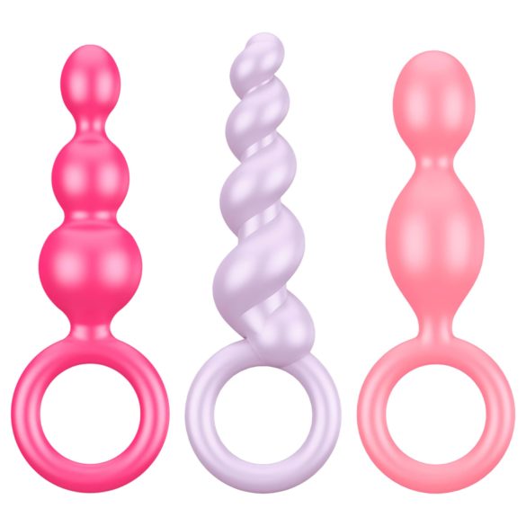 Satisfyer Booty Call - anustappisetti - 3 kpl - värikäs