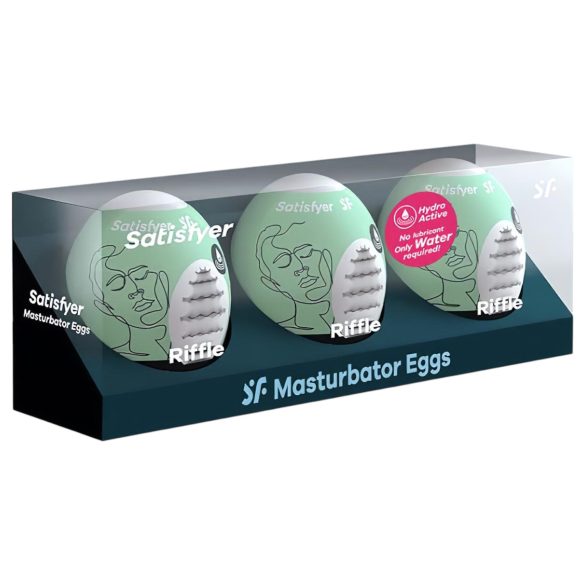 Satisfyer Egg Riffle - masturbaatiomuna setti 3 kpl