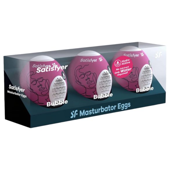 Satisfyer Egg Bubble - masturbaattorimuna 3 kpl - miehille