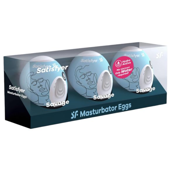 Satisfyer Egg Savage - Kananmunan Masturbaattorisetti (3 kpl)