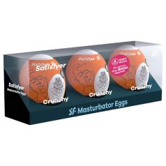 Satisfyer Egg Crunchy - masturbaattorimunat 3 kpl setti