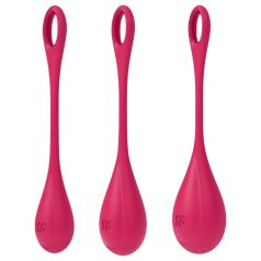   Satisfyer Yoni Power 1 - geishakuulasetti - punainen - 3 osaa