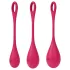 Satisfyer Yoni Power 1 - geishakuulasetti - punainen - 3 osaa