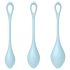 Satisfyer Yoni Power 2 - geishapallosetti - sininen (3-osainen)