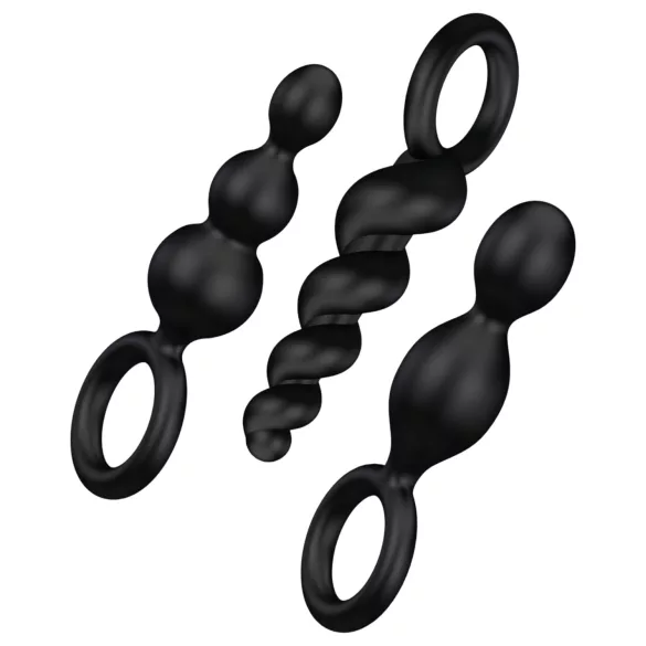 Satisfyer Booty Call - anaalitappisetti - musta - 3 osaa