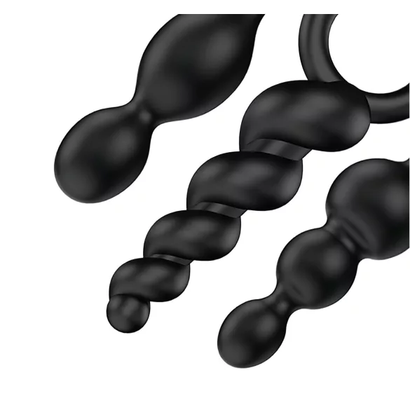 Satisfyer Booty Call - anaalitappisetti - musta - 3 osaa